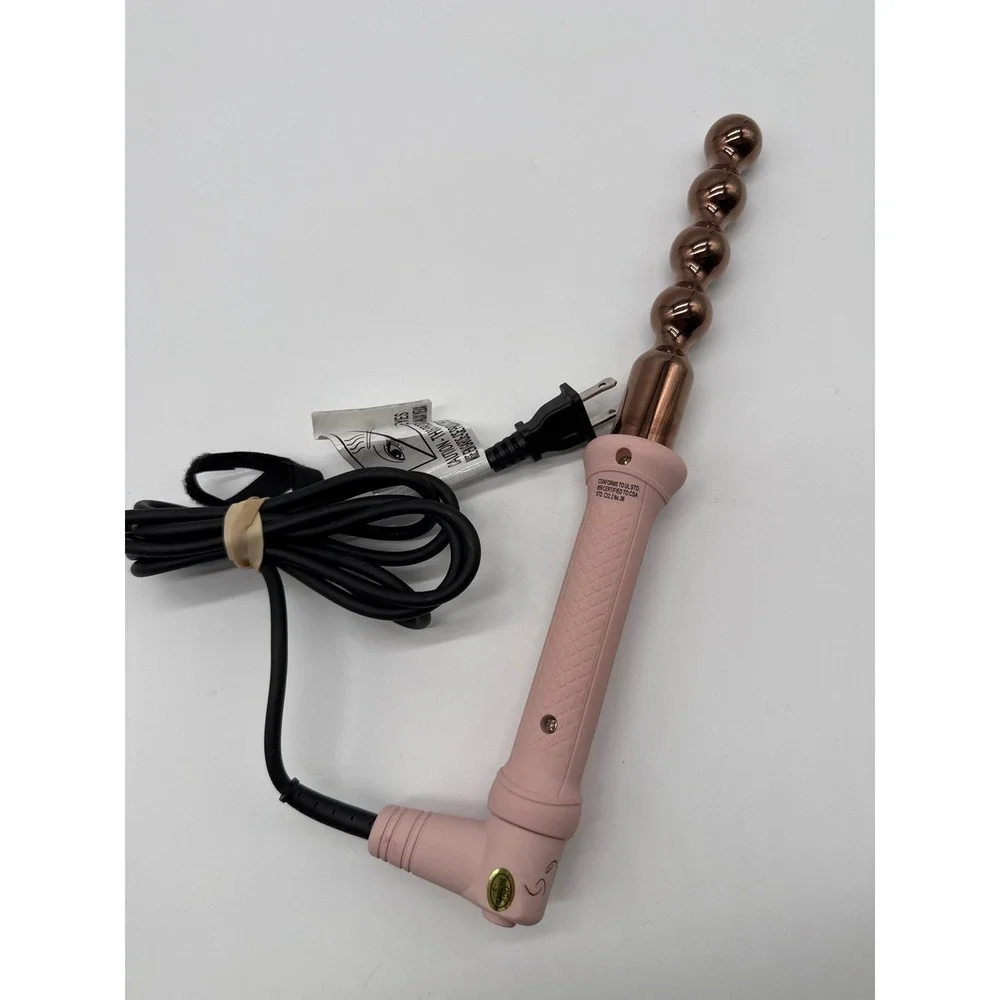 L'ange Le Perle Bubble Curling Wand Womens OS Pink Excellent Rose Gold Titanium